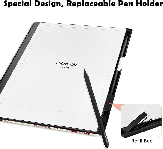 Case for Remarkable 2 Paper Tablet 10.3 2020 ReleasedLightweight and Hard Back Shell Protective Book Folio Cover with Built-in Pen HolderComes with Remarkable 2 Pen Tips.