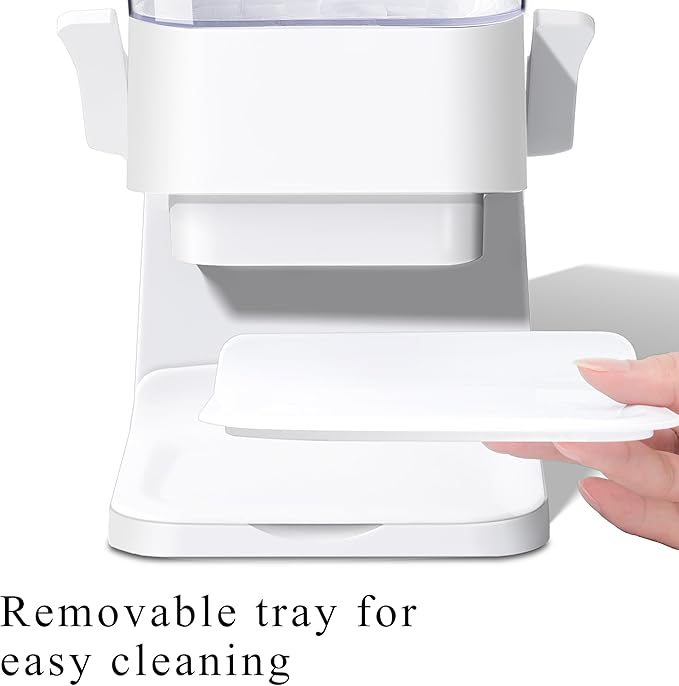 Cereal Dispenser Countertop, 5L Cereal Containers Storage Dispenser for Pantry, Large Dry Food Cereal Dispenser, Not Easy to Crush Cereal, Can Hold Oatmeal, Snack, Grain, Pet Food (White, 2Pc)