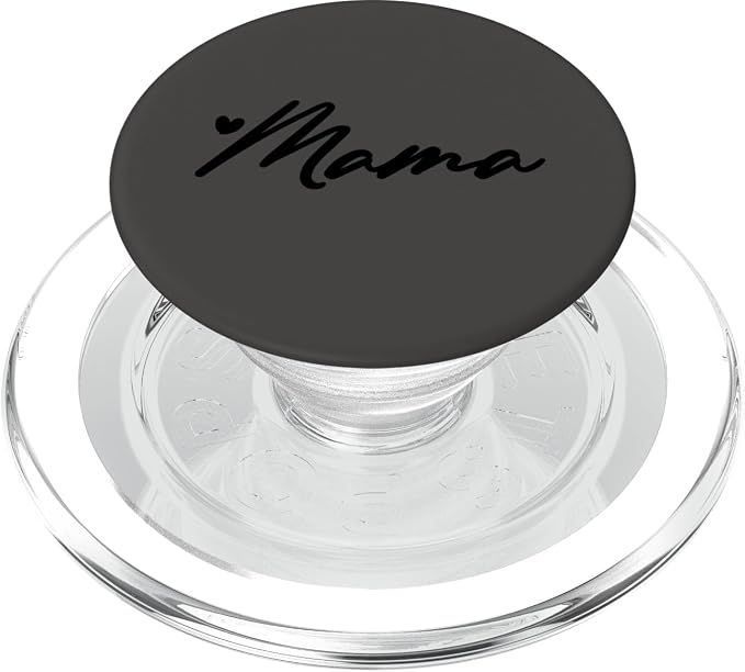 Black Gray Heart Mama PopSockets Adhesive PopGrip