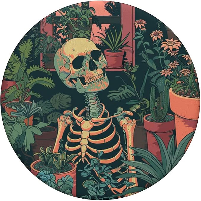 Skeleton Plant Lover Gardening Gardener PopSockets PopGrip for MagSafe