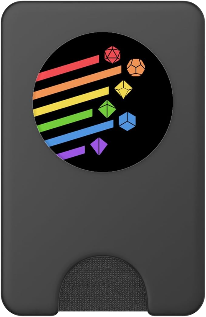 Minimalist Polyhedral Dice Set Colors D20 Collector Nerdy PopSockets Adhesive PopGrip