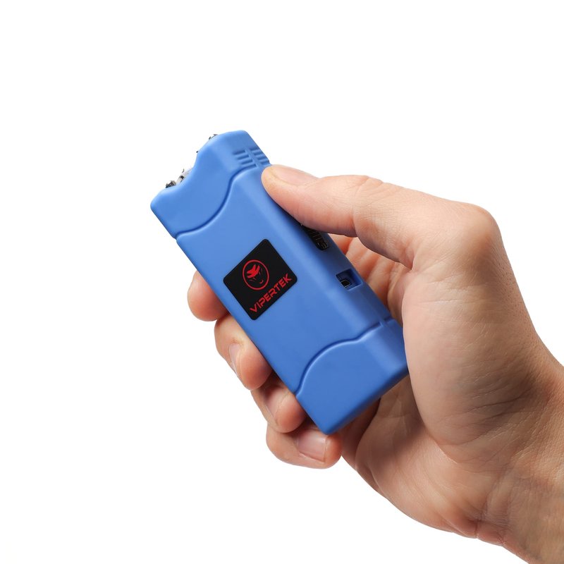 VIPERTEK VTS-881-35 Billion Micro Stun Gun - Rechargeable with LED Flashlight, Blue