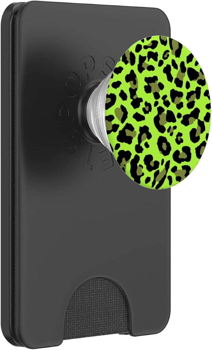 Leopard Print Stylish Cheetah Pattern Summer Cool Lime Green PopSockets Adhesive PopGrip
