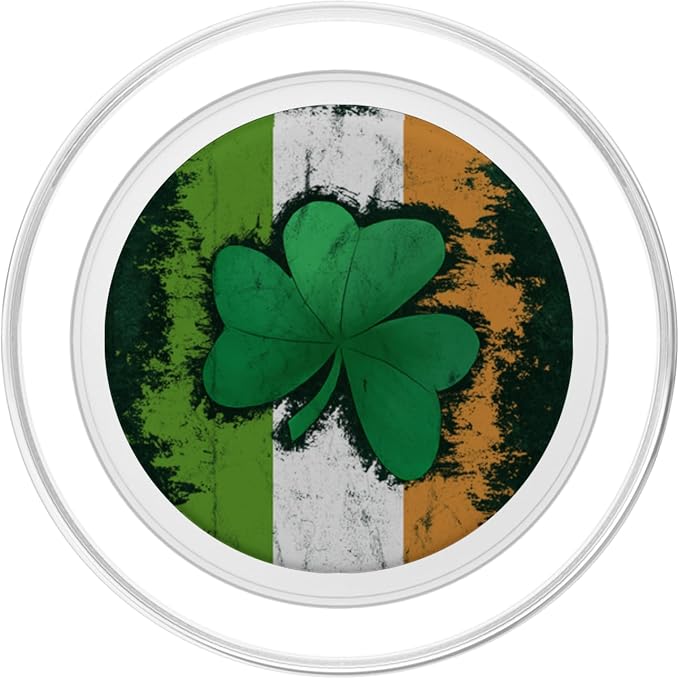 Distressed Irish Flag Shamrock Lucky Clover St Patricks PopSockets Adhesive PopGrip