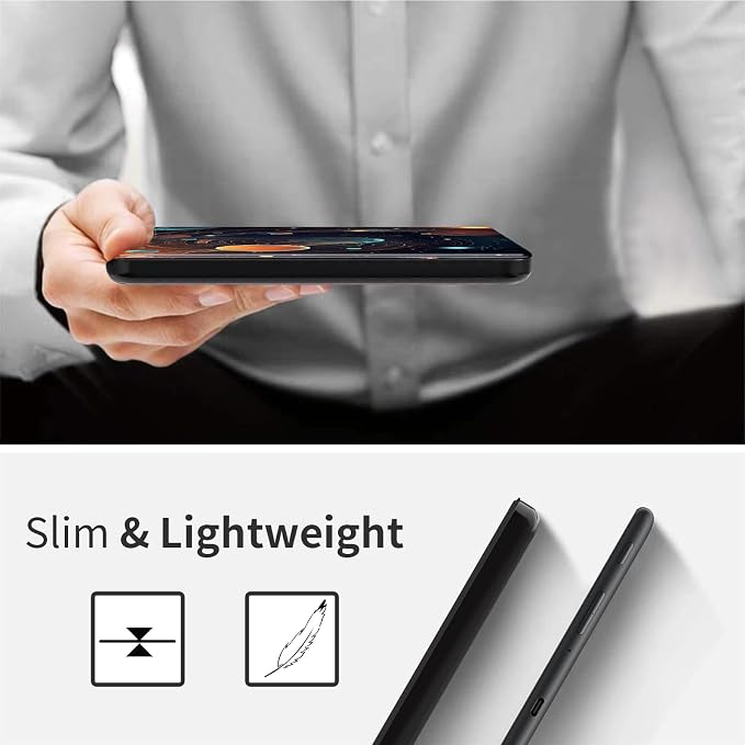 Case for 7 All-New Kindle Paperwhite (12th Generation 2024) and Kindle Colorsoft Signature Edition CoverSlim PU Leather Smart Cases with Auto Wake/Sleep-Black Cat Night Sky