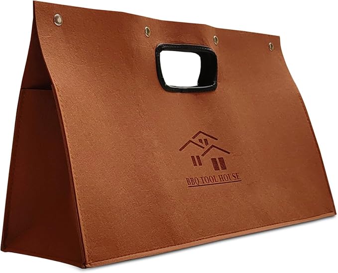 Linuorise Grill Accessory Storage Bag, BBQ Tools Storage, Grill Storage Bag, Storage Container for Grilling; Men's BBQ Gifts!（Material：Thickened Felt Cloth）