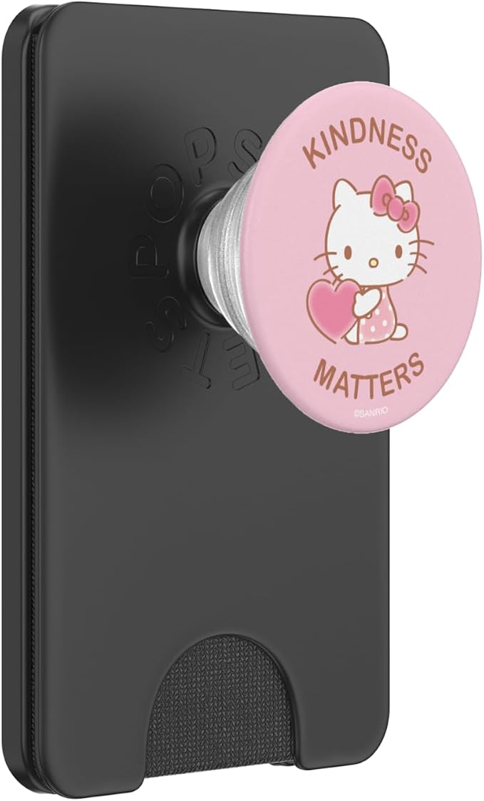 Hello Kitty Pink Heart Cute Kindness Matters PopSockets Adhesive PopGrip