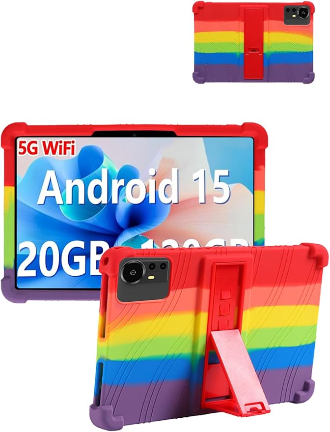 for Bnegynng CP31M 10 inch Tablet Protective case Shockproof Lightweight Silicone Protective Cover with Stand Child-Friendly Protection Easy to Clean DesignBlack