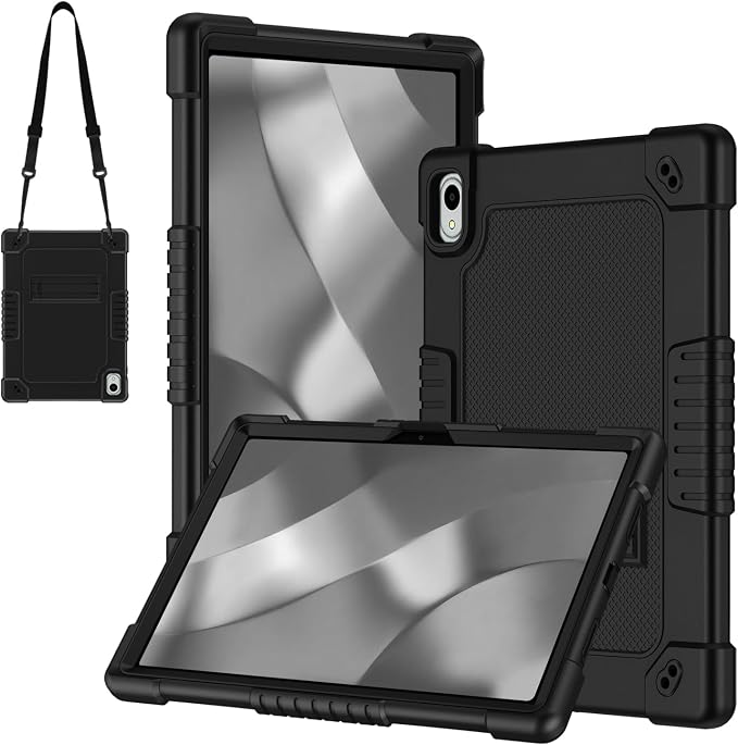 Onn 11 Tablet Pro 2024 Model CaseHeavy Duty Protective Case with Kickstand Shoulder Strap Shell Case for Walmart Onn Tablet Pro 11 inch 2024 Model: 100146660 (Black)