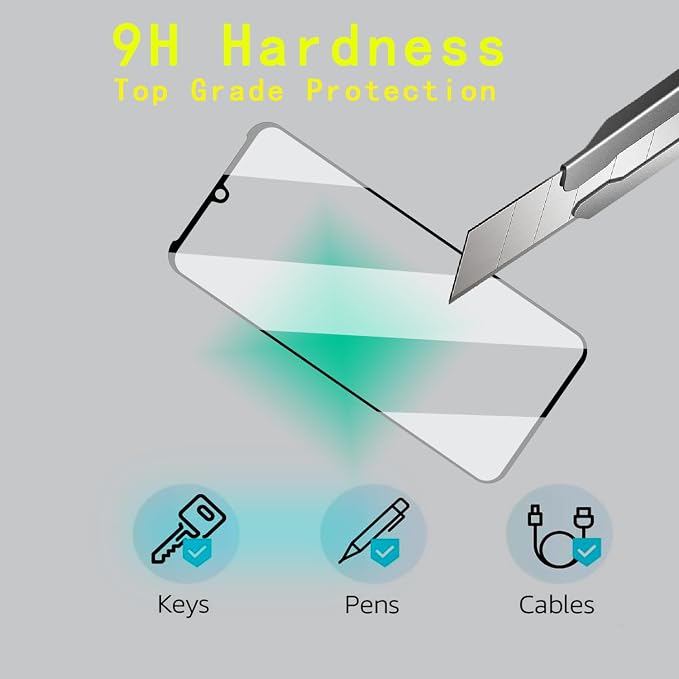 [4 Pack] Tempered Glass Screen Protector for LG Velvet | Tempered Glass Scratch Resistant Easy-Install Bubble Free Anti-Fingerprint