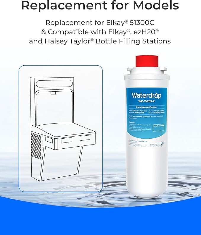 Waterdrop W283-R Replacement for Elkay® 51300C, Compatible