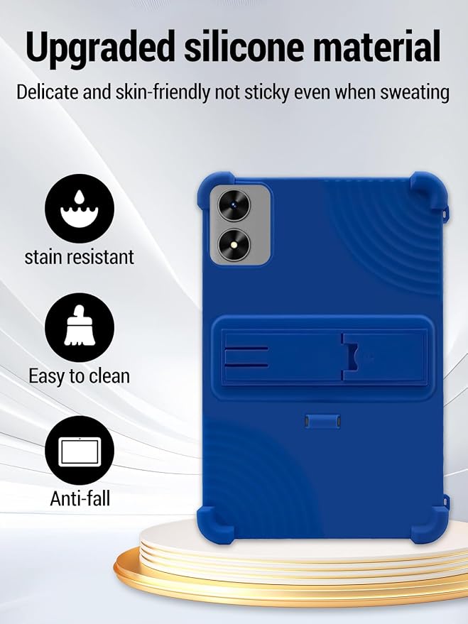 for SHARECLOUD P10_T (10.1 inch) Android 16 Tablet Protective case Shockproof Lightweight Silicone Protective case with Stand Child-Friendly Protection capacitive Stylus Included Black