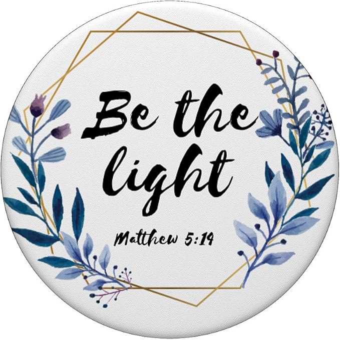 Cute Flowers Christian Bible Verse Gift Matthew 5:14 PopSockets Adhesive PopGrip