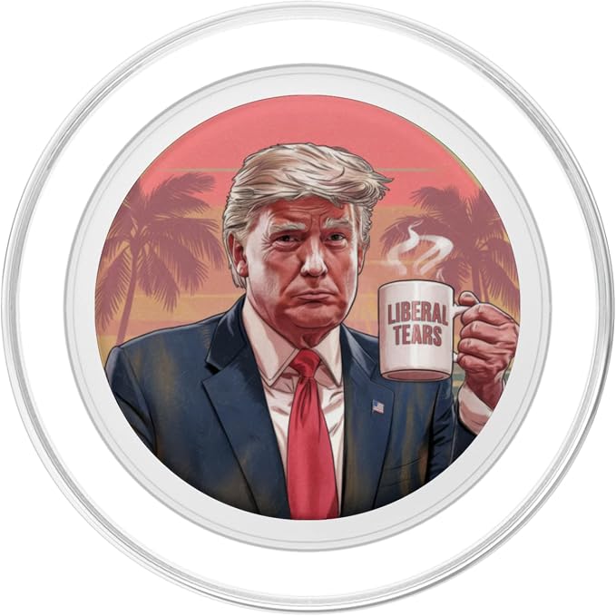 Donald Trump Miami Sunset Funny Liberal Tears Coffee Mug PopSockets PopWallet for MagSafe