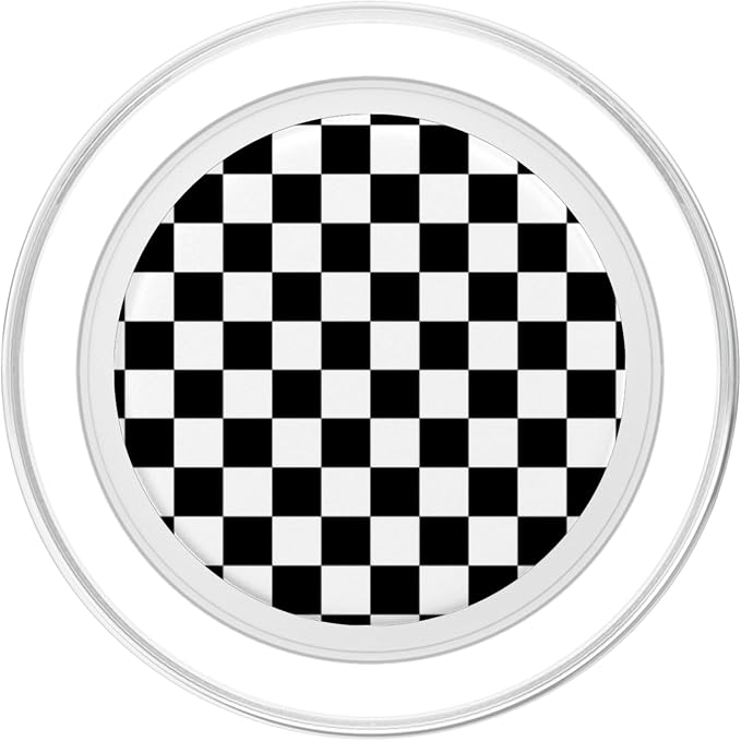 Black/White Classic Checkered Big Checkerboard PopSockets Adhesive PopGrip