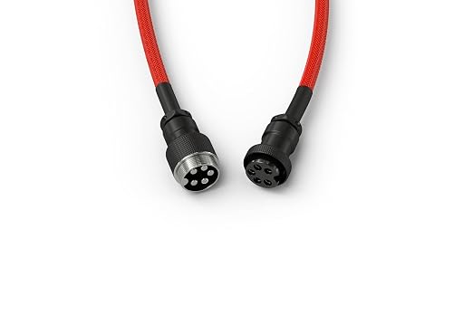 GLORIOUS Coiled Keyboard Cable – Coiled USB C Cable Artisan Braided Cables for Mechanical Gaming Keyboard Coiled Cable - Custom Keyboard Cable (Cobalt Blue)