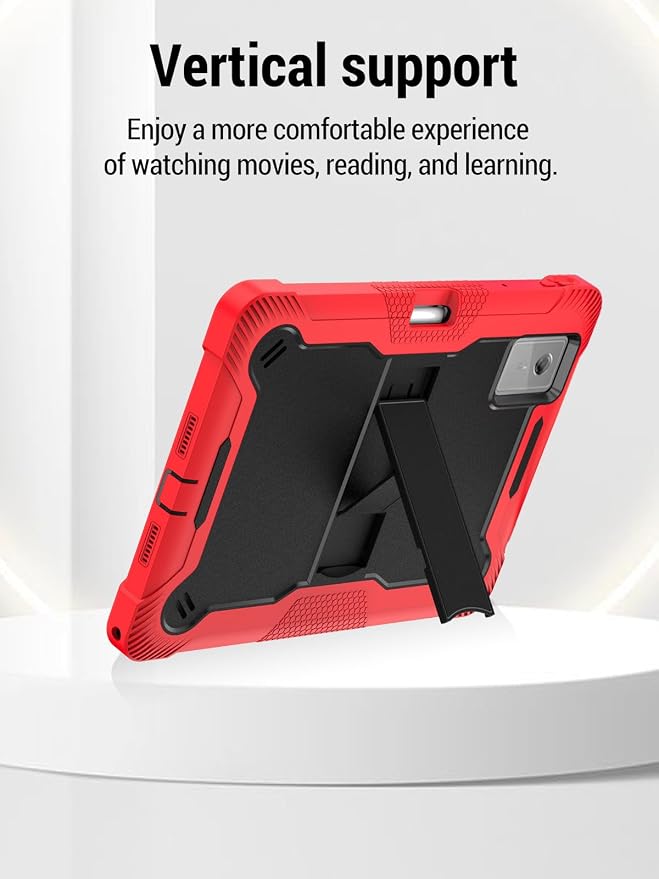 for Lenovo Idea Tab Plus/Tab K12（12.1 Inch） Android Tablet Protective caseShockproof Lightweight Silicone Protective Cover with StandChild-Friendly ProtectionEasy to Clean DesignBlack
