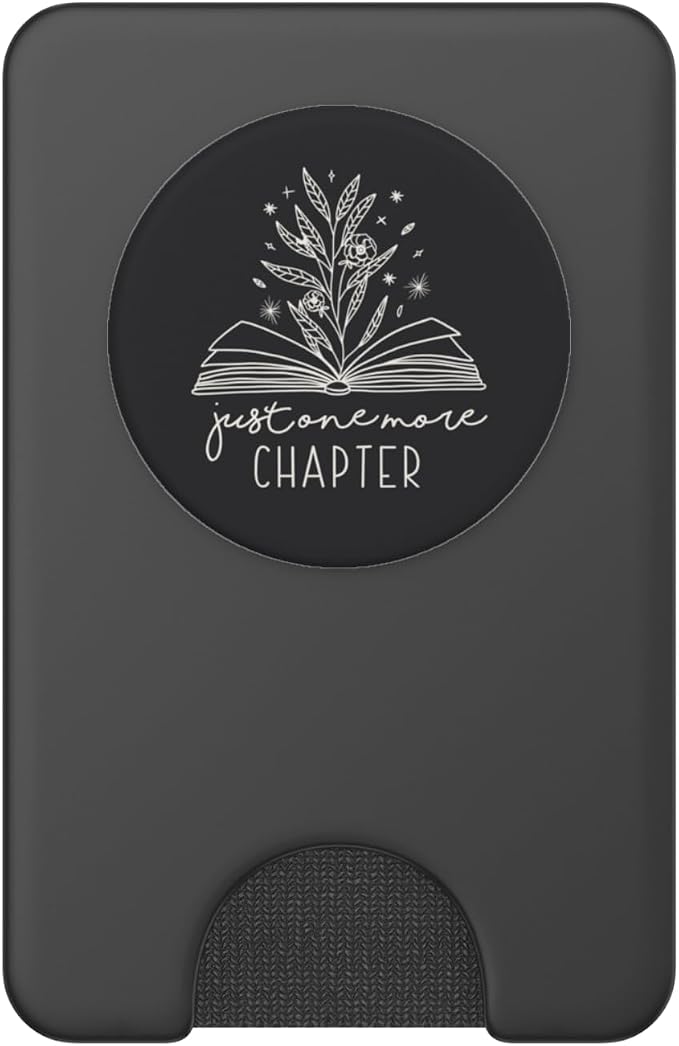 Just One More Chapter Floral Book Lover Reading Design PopSockets PopGrip for MagSafe