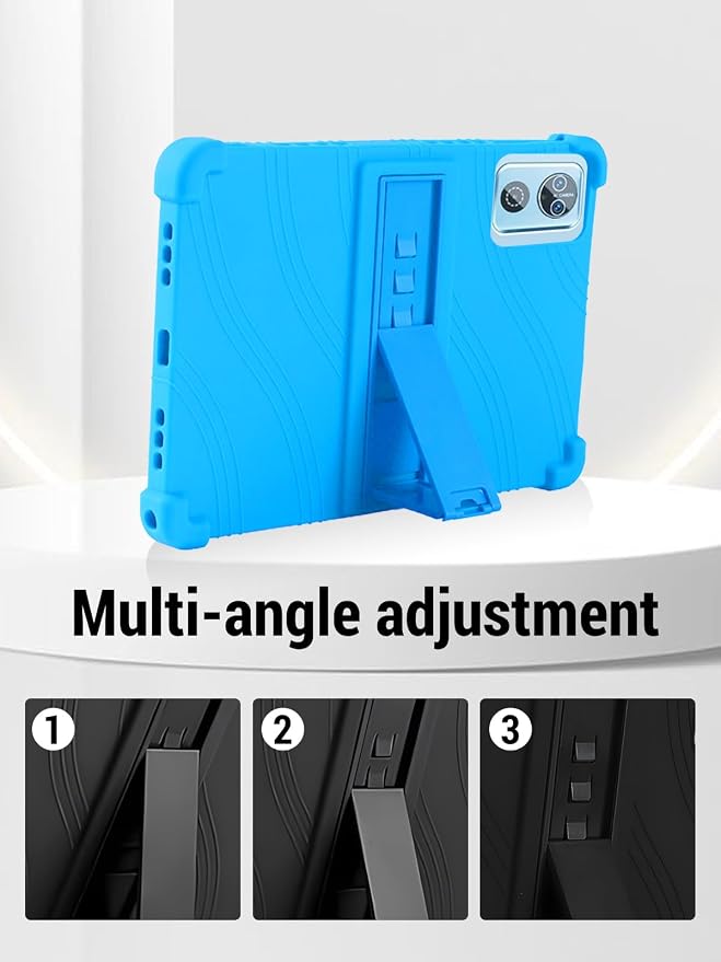 for DEERTiME E15 10 inch Android 15 Tablets Protective caseShockproof Lightweight Silicone Protective Cover with StandChild-Friendly ProtectionEasy to Clean DesignBlack