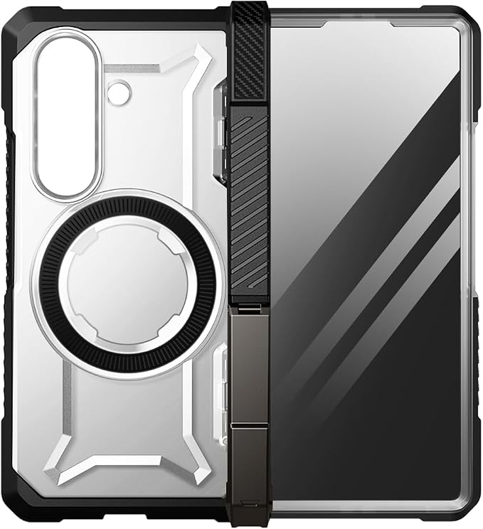 SUPCASE for Samsung Galaxy Z Fold 7 Case with Kickstand Azure | Compatible with MagSafe Tempered Glass Screen Protector Military-Grade Protection Hinge Coverage Unicorn Beetle Grip