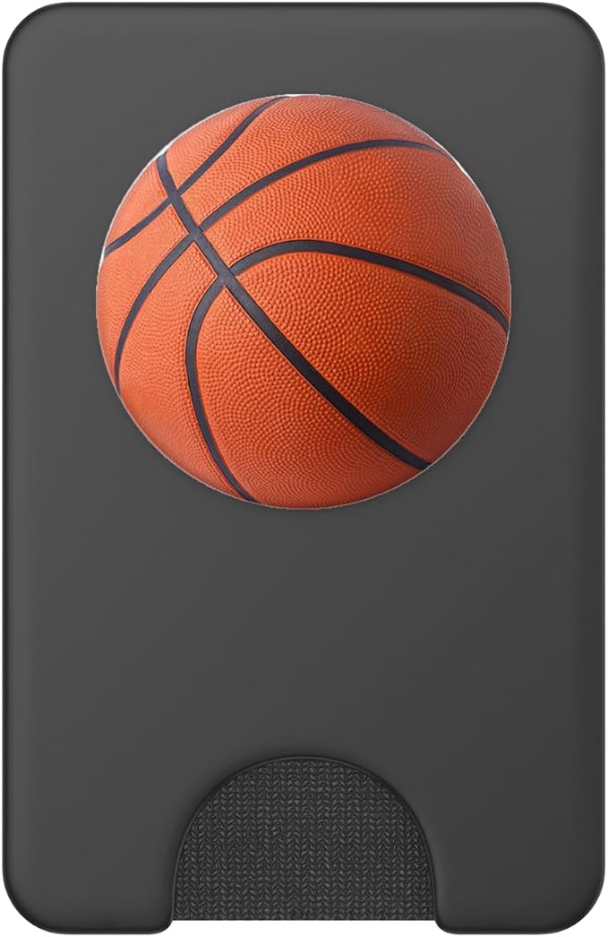 Round Basketball Ball for Sports Lovers for Back to School PopSockets Adhesive PopGrip