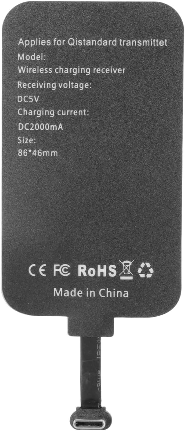 GOWENIC Wireless Charging Receiver Type C Wireless Charger 10W Quick Charging 5V 2A Input Adapter Phone Patch for Home Travel