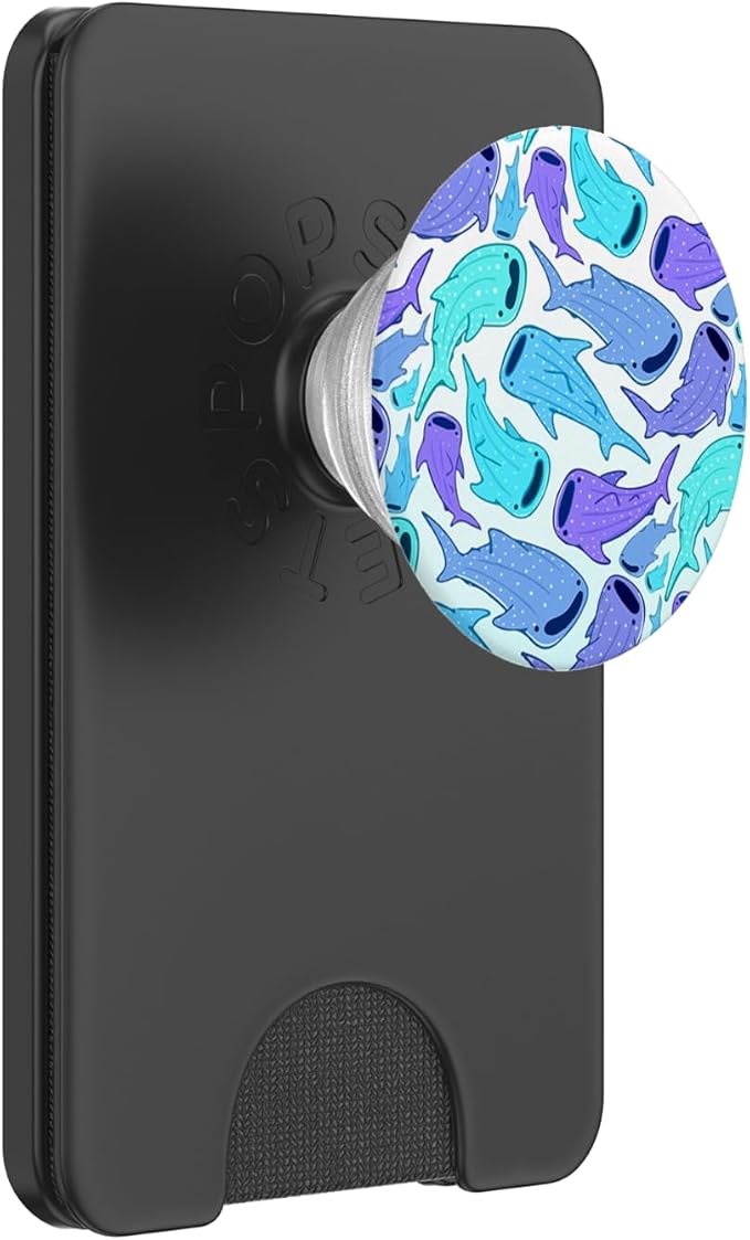 Cute Shark Whale Fish Animal Cool Aquatic Pattern PopSockets Adhesive PopGrip