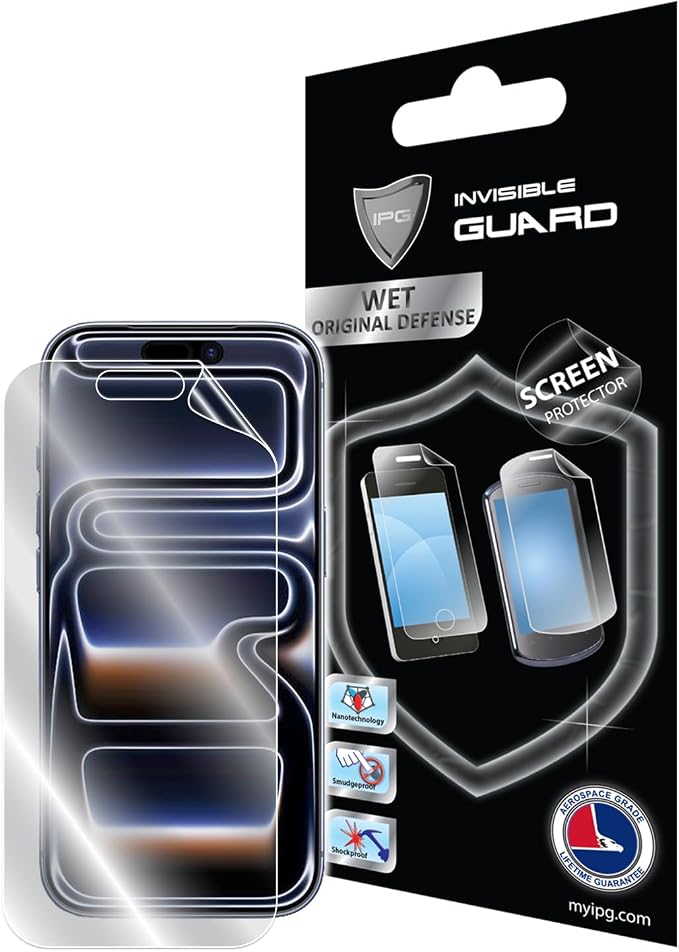 IPG for iPhone 17 Screen + Back Full body Hydrogel Protector Invisible Touch Screen Sensitive Ultra HD Clear Film Anti Scratch Skin Guard - Smooth/Self-Healing/Bubble -Free for iPh17FB