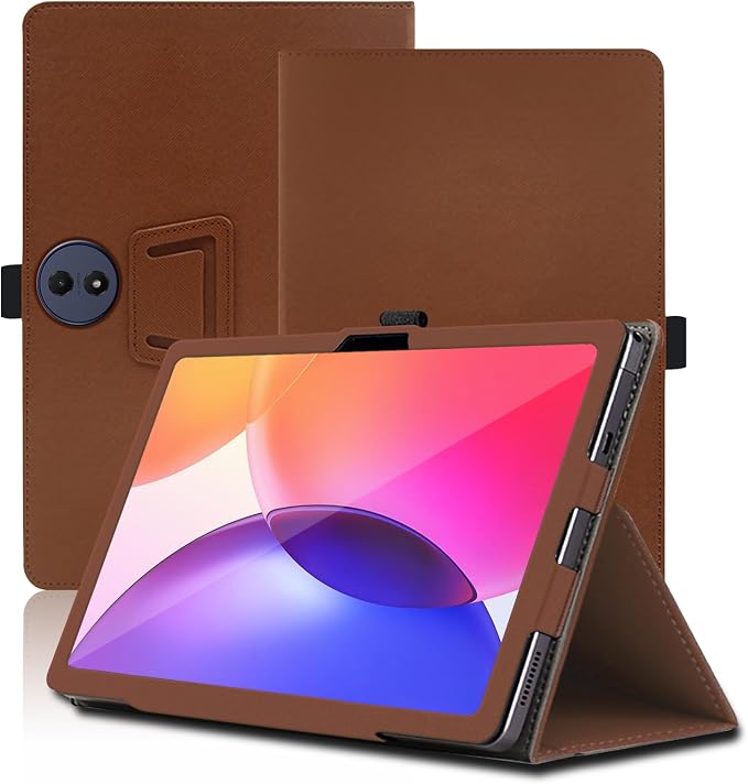 Case for TCL Tab A1 Plus 12.2 inch TCL Tab A1 Plus Tablet Case Folding Stand Protective Cover with Pencil Holder and Wrist Strap Full Protection. (Black)