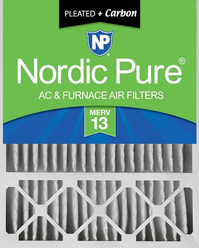 Nordic Pure 20x25x5 Lennox X6673 X6675 Replacement AC Filter MERV 13 + Carbon 1