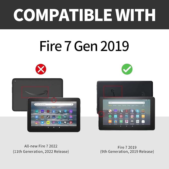 Case for Fire 7 Tablet &amp Fire 7 Kids (12th Gen 2022 Release) - Slim PU Leather Protective Smart Cover with Auto Sleep/Wake &amp Multi-Angle StandBlue Dandelion