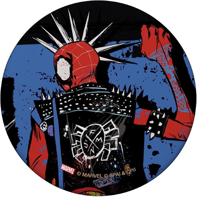 Marvel Spider-Man: Across The Spider-Verse Spider-Punk Back PopSockets Adhesive PopGrip