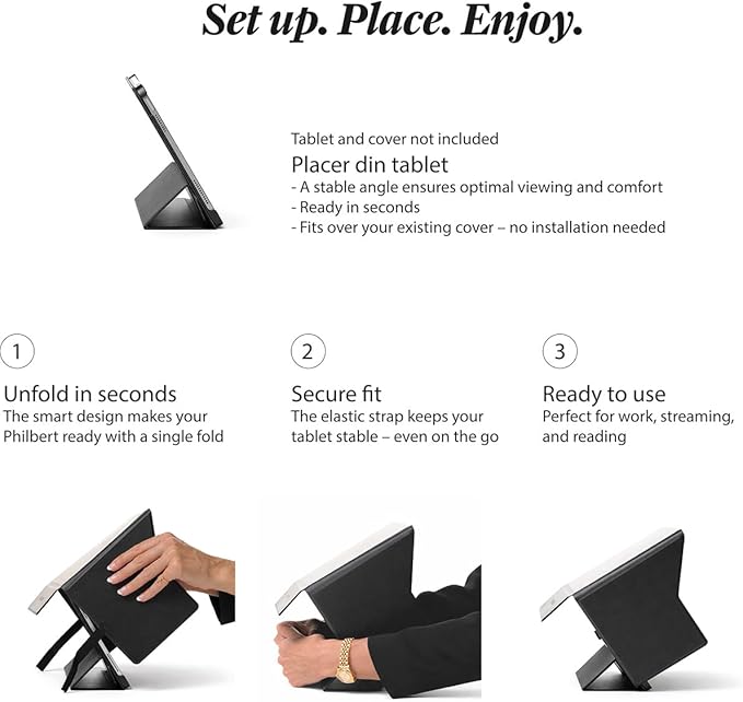 4-in-1 Philbert Danish Design Tablet/iPad Screen Shade Slim Hood for 9.7-11 - Black (Hood only)