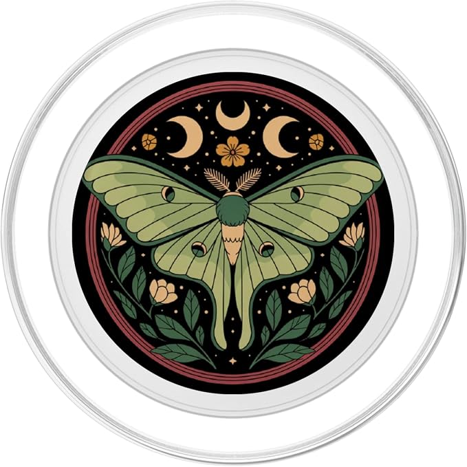 Luna Moth Lover Entomology Bug Flying Insect PopSockets PopWallet for MagSafe