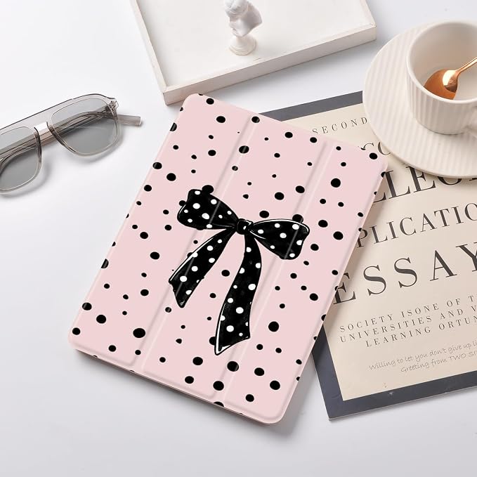 Joyland Brown Leopard Floral for iPad 6th/5th Generation 9.7 Inch 2018/2017Air 2/Air 1 CaseBuilt-in Pencil Holder with Shockproof Cover Transparent Back Shell Auto Wake/SleepBlack