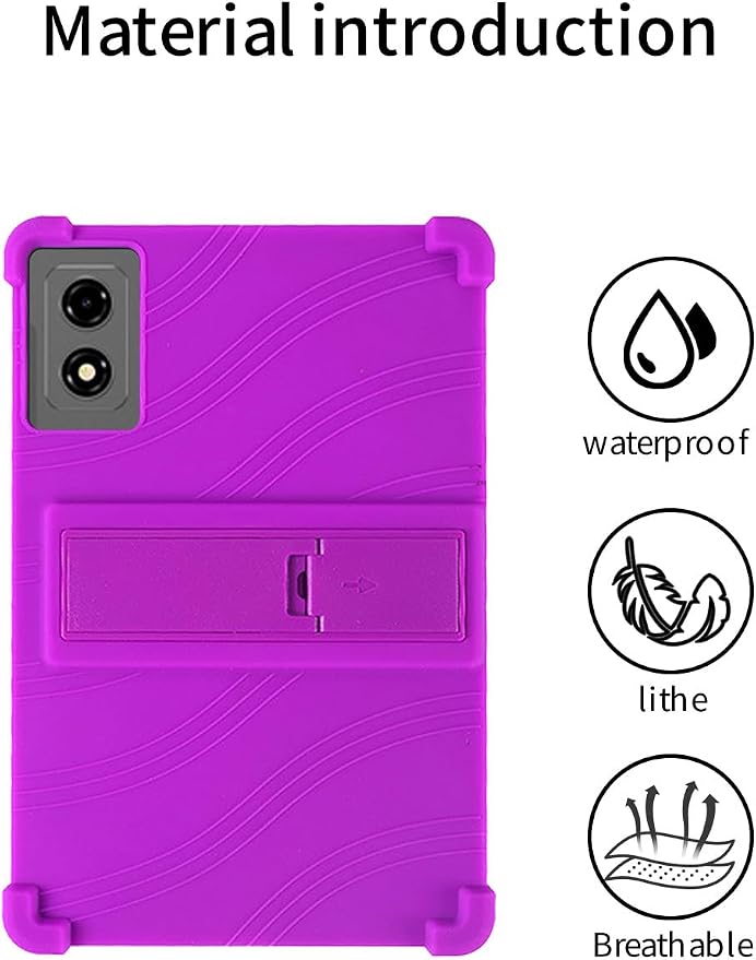 for BNCF 2025 Android 15 10.1 Inch Tablet CaseBOVUGAC Soft Silicone Adjustable Stand Shockproof Kids Friendly for BNCF 2025 Android 15 10.1 Tablet(Black)