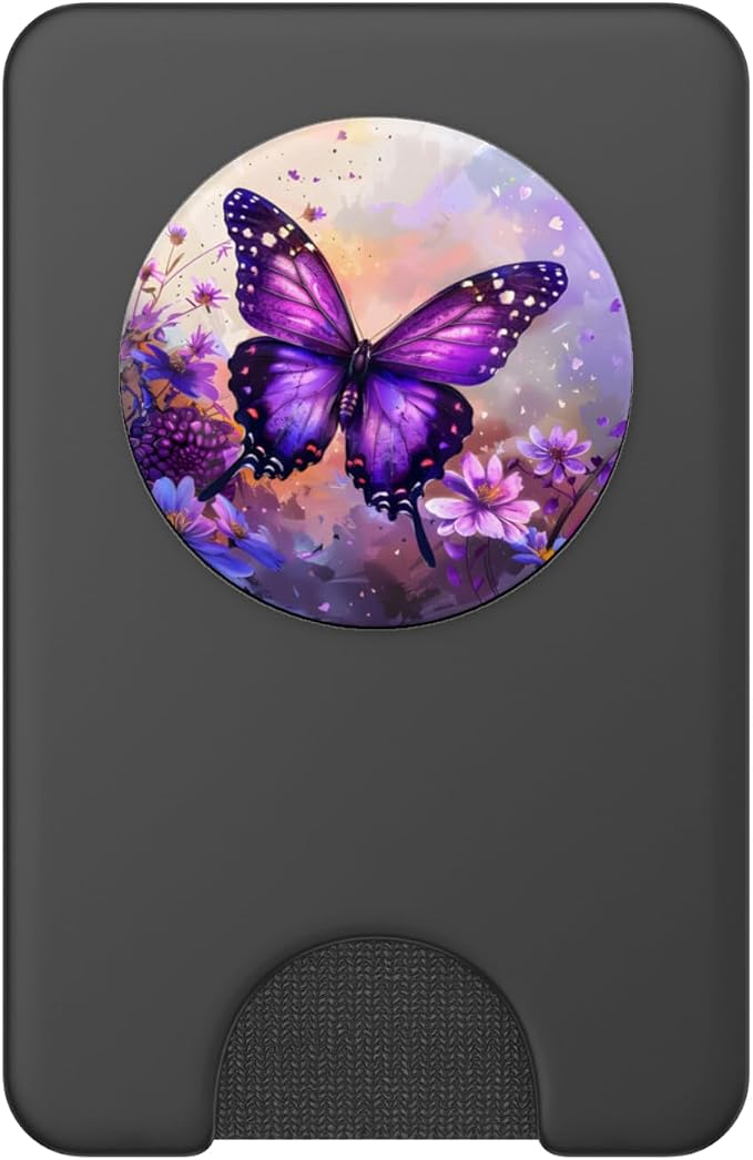 Dreamy Purple Butterflies PopSockets Adhesive PopGrip