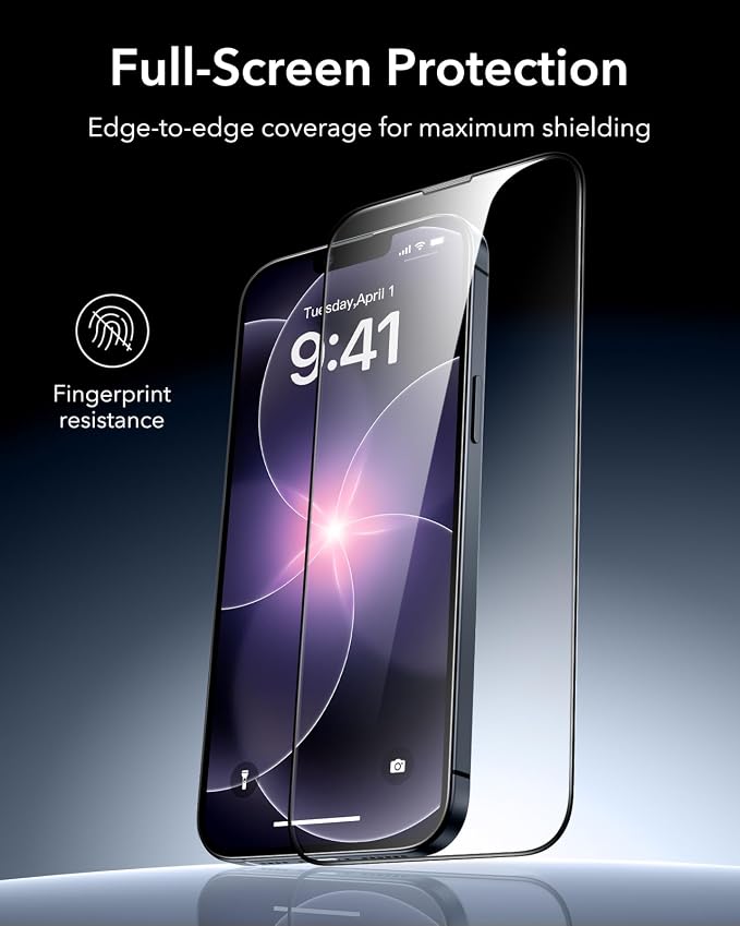 ESR 3 Pack for iPhone 14 Plus/13 Pro Max Screen Protector Armorite | 7X Impact Absorption 9H+ Tempered Glass Easy One-Pull Installation Full-Coverage Protection UltraFit Tray Bubble-Free