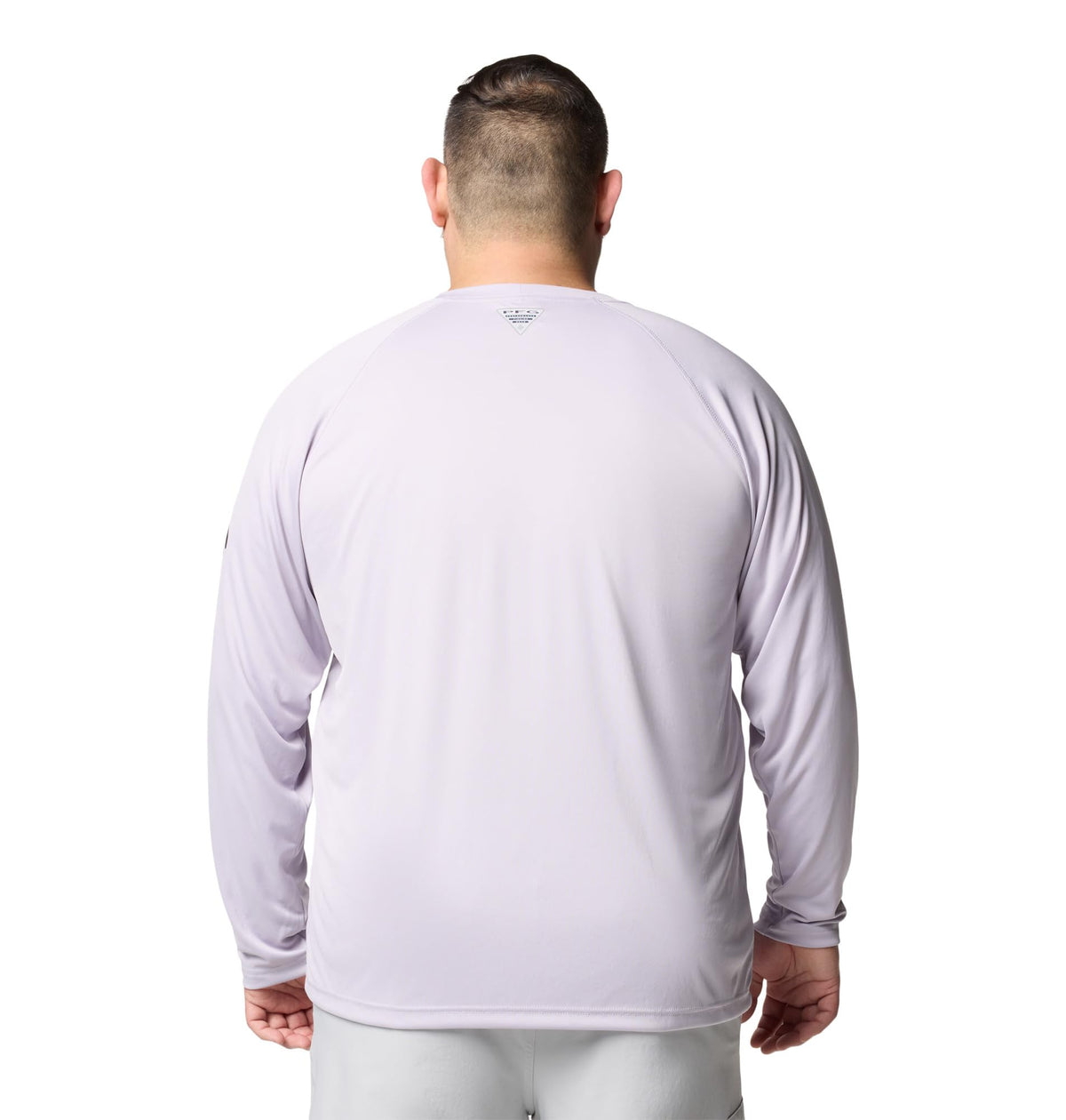 Columbia Men's PFG Terminal Tackle Long Sleeve Fishing Shirt, Lavender Pearl/Black Logo, 4X