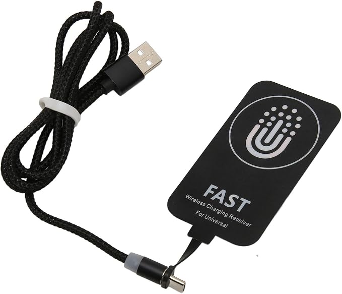 Sonew Ultra Thin Wireless Charger Receiver 10W with Magnetic Cable for Type C Smartphones - Compatible with A51 A20E 2