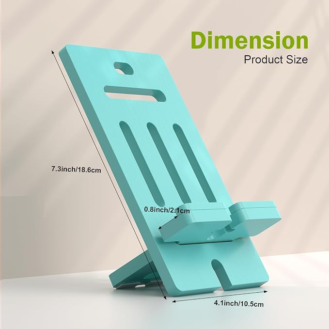 Pezin &amp Hulin Cell Phone Tablet Stand Bamboo Wooden Smartphone Desktop Dock Holder Compatible with Pad Tablet Mini E-Reader (Brown)