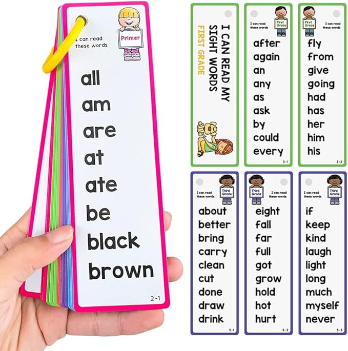 Lachilly 220 Sight Words Flashcards, High Frequency 220 Words, Beginning Reading, Kindergarten to 1st Grade, ESL Teaching Materials, Autism Learning Materials, Vocabulary Building
