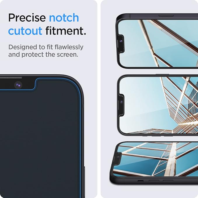 Spigen GlasTR EZ FIT Screen Protector for iPhone 13 Mini | Tempered glass including installation kit crystal clear scratch-resistant case-friendly 9H hardness film