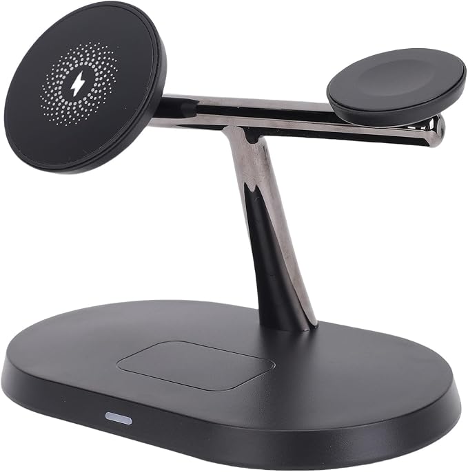 Generic Wireless Charger Stand 3 in 1 Fast Charging Station for Magnetic Wireless Charging Station for Desk Nightstand Travel 15W MultiDevice Dock with Safety