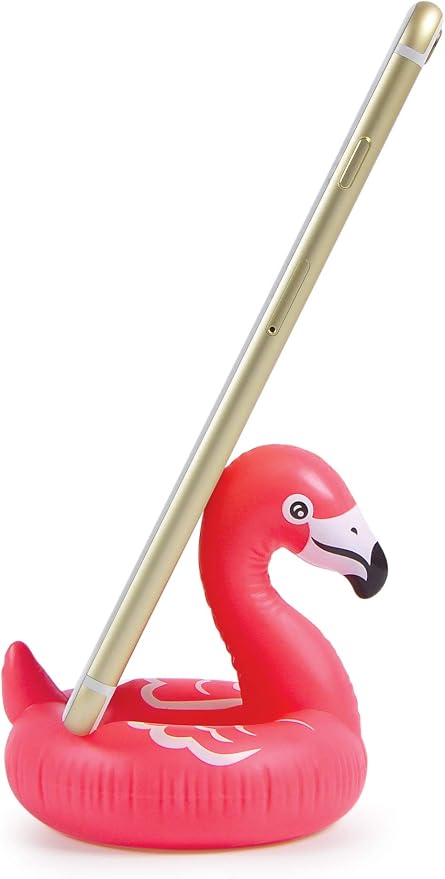 Genuine Fred FLOAT ON Flamingo Phone Stand - Smartphone holder for desk - Cute home &amp office accessories - Compatible with Android/iPhone &amp More - Does NOT float - Fun stocking stuffer Offic