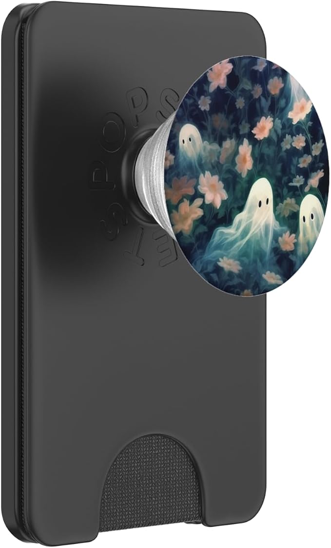 Aesthetic Floral Ghost Gifts Ghost In Wildflowers PopSockets Adhesive PopGrip