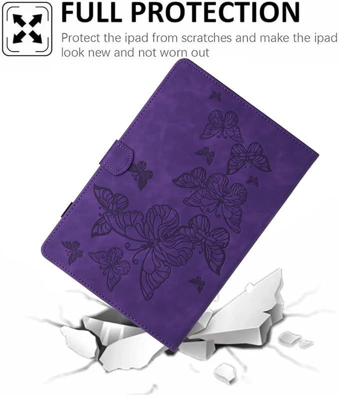 Case for iPad 9th/8th/7th Generation iPad 10.2 Case (2021/2020/2019 Model iPad 9/8/7 Case) PU Leather Folio Folding Stand Cover for iPad 10.2 inch Auto Wake/Sleep Hummingbird