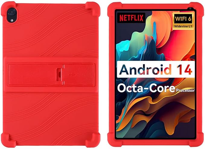 for Urao 10.1 inch Tablet Case Soft Silicone Cover Case with Kickstand for Urao 10.1'' C107 Tablet Blue