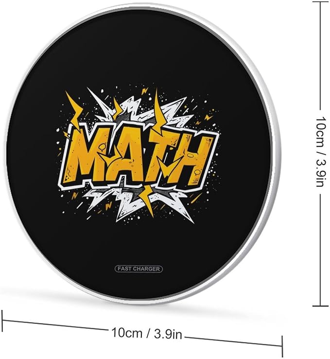 Funny Math Teacher Wireless Charger SlimWireless Charging Pad Anti-Slip Charger Mat for Men Women