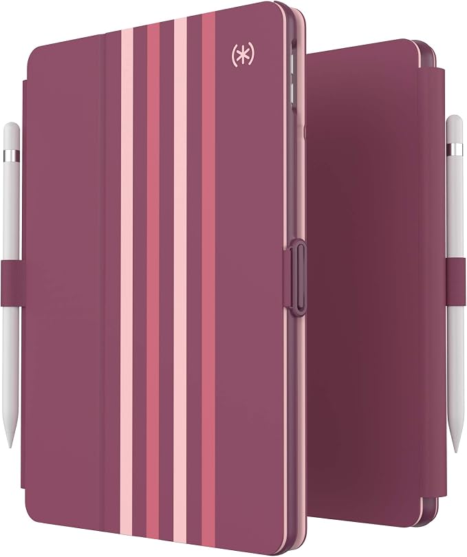 Speck Balance Folio Case for iPad 10.2 Inch (2019-2021) - Drop &amp Camera Protection Slim Multi Range Stand Apple Pencil Holder - Arcadia Navy/Moody Grey